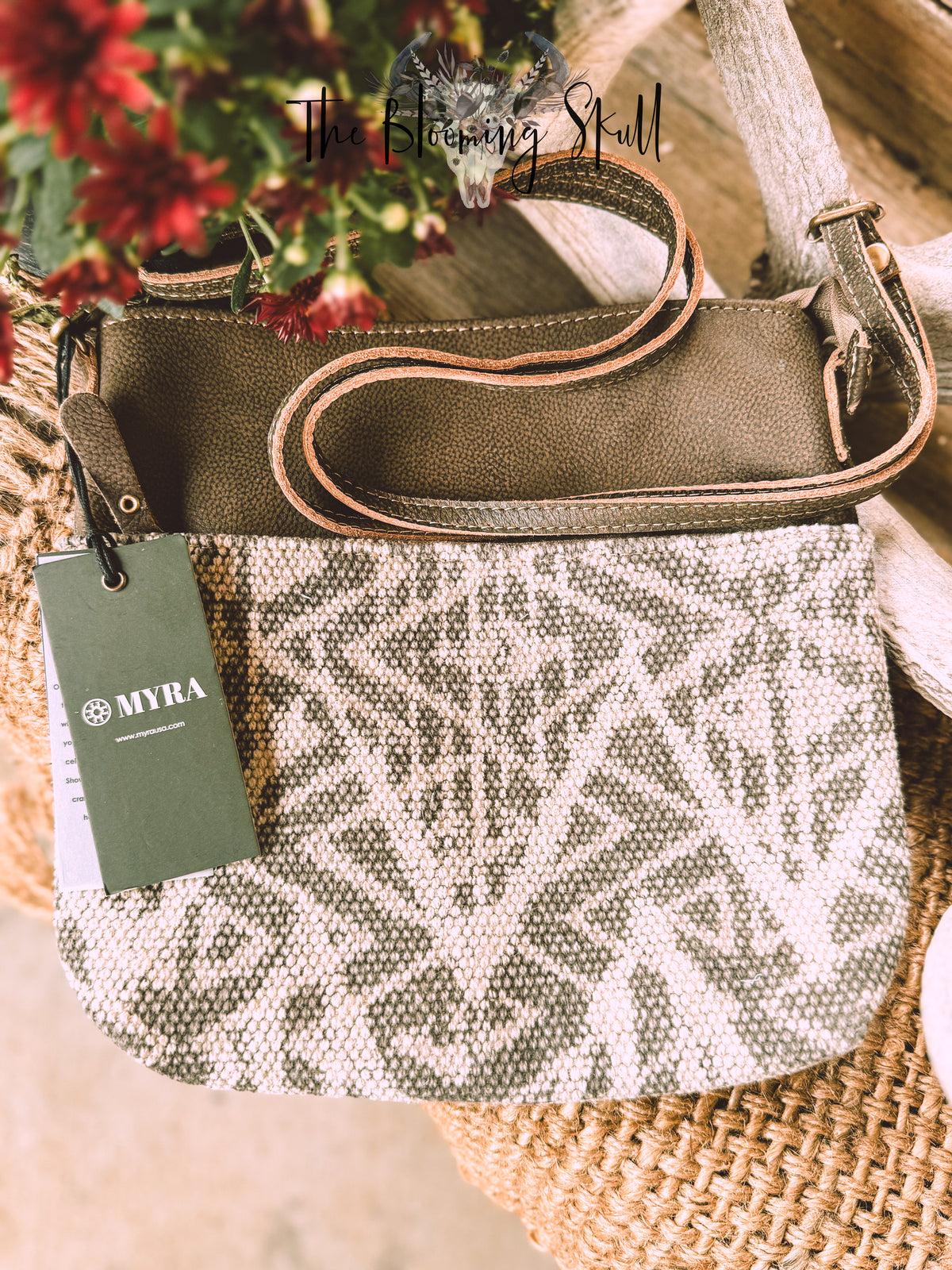 COFFEE CANVAS CROSSBODY BAG