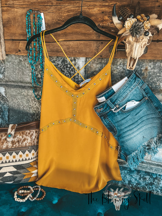 MUSTARD DOUBLE STRAP TANK